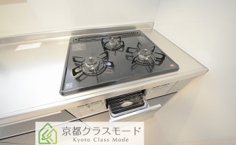 グリル付き3口ガスシステムキッチン
