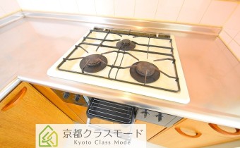 グリル付き3口ガスシステムキッチン