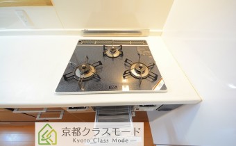 3口ガスコンロ（グリル付き）