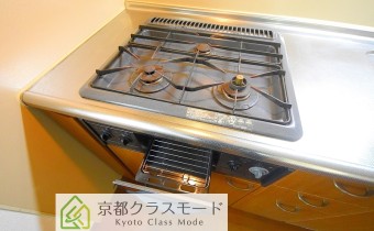 グリル付き3口ガスシステムキッチン
