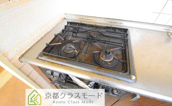グリル付き3口ガスシステムキッチン