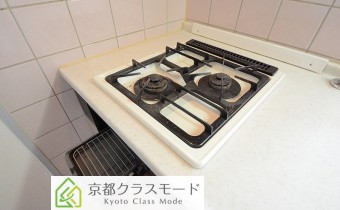 グリル付き2口ガスシステムキッチン