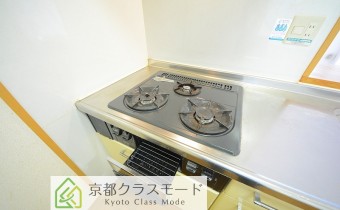 3口ガスコンロ（グリル付き）