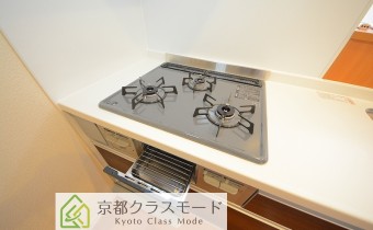 3口ガスコンロ（グリル付き）