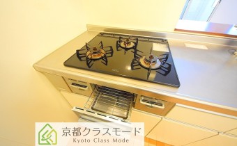 グリル付き3口ガスシステムキッチン