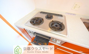 グリル付き3口ガスシステムキッチン