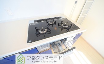 グリル付き3口ガスシステムキッチン