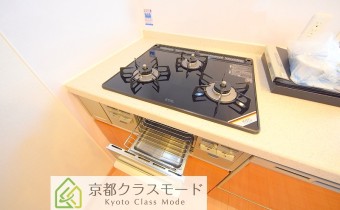 グリル付き3口ガスシステムキッチン
