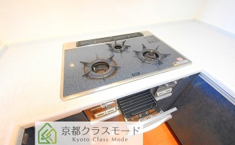 グリル付き3口ガスシステムキッチン