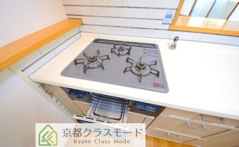 グリル付き3口ガスシステムキッチン