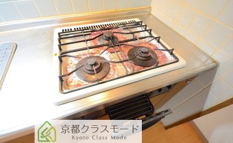 3口ガスコンロ（グリル付）