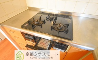 3口ガスコンロ（グリル付き）