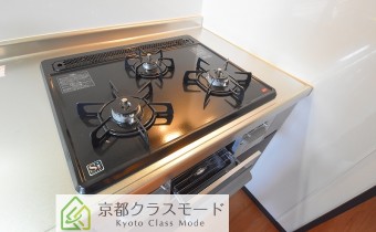 3口ガスコンロ（グリル付き）