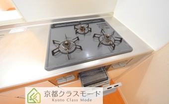 3口ガスコンロ（グリル付き）