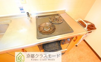 グリル付き2口ガスシステムキッチン
