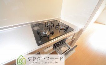 3口ガスコンロ（グリル付き）