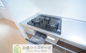 3口ガスコンロ（グリル付）