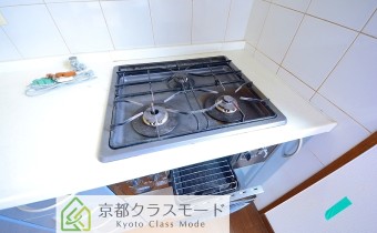 グリル付き3口ガスシステムキッチン