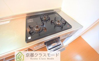 3口ガスコンロ（グリル付き）