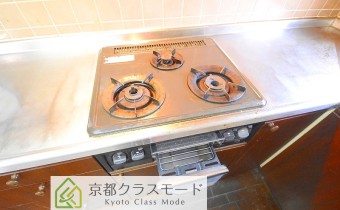 グリル付き3口ガスシステムキッチン