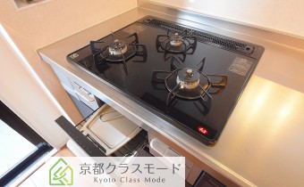 3口ガスコンロ（グリル付き）