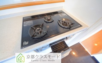 グリル付き3口ガスシステムキッチン