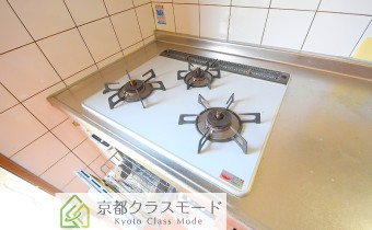 3口ガスコンロ（グリル付き）