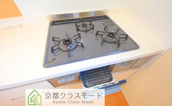 グリル付き3口ガスシステムキッチン