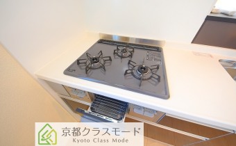 グリル付き3口ガスシステムキッチン