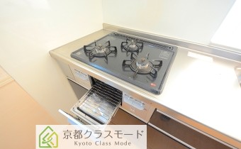 3口ガスコンロ（グリル付）