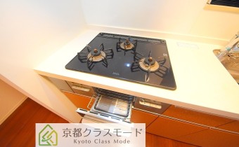 グリル付き3口ガスシステムキッチン