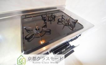 3口ガスコンロ（グリル付き）
