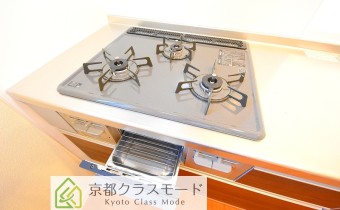 グリル付き3口ガスシステムキッチン