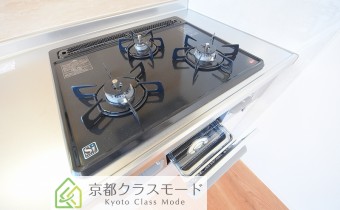3口ガスコンロ（グリル付き）