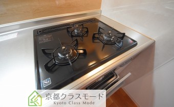 3口ガスコンロ（グリル付き）