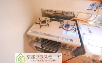 2口ガスコンロ付き