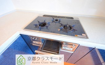 グリル付き3口ガスシステムキッチン