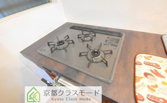 3口ガスコンロ（グリル付き）