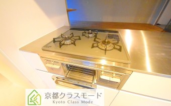 グリル付き3口ガスシステムキッチン