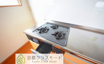 3口ガスコンロ（グリル付き）