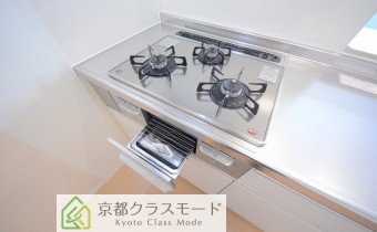 3口ガスコンロ（グリル付き）