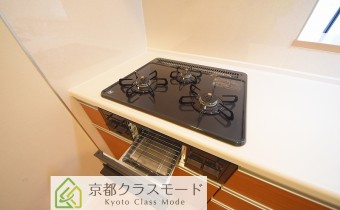 3口ガスコンロ（グリル付き）