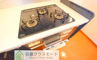 グリル付き3口ガスシステムキッチン