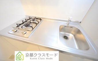 お洒落な縦型の2口ガスコンロ