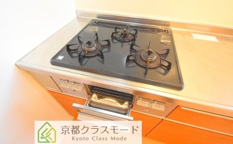 グリル付き3口ガスシステムキッチン