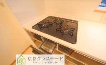 3口ガスコンロ（グリル付き）