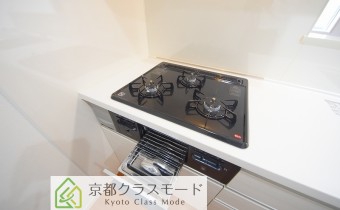 3口ガスコンロ（グリル付き）