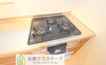 グリル付き3口ガスシステムキッチン