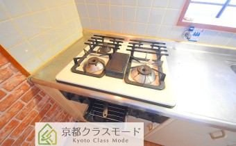 グリル付き3口ガスシステムキッチン