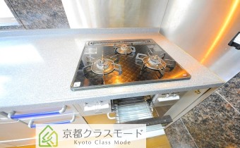 グリル付き3口ガスシステムキッチン